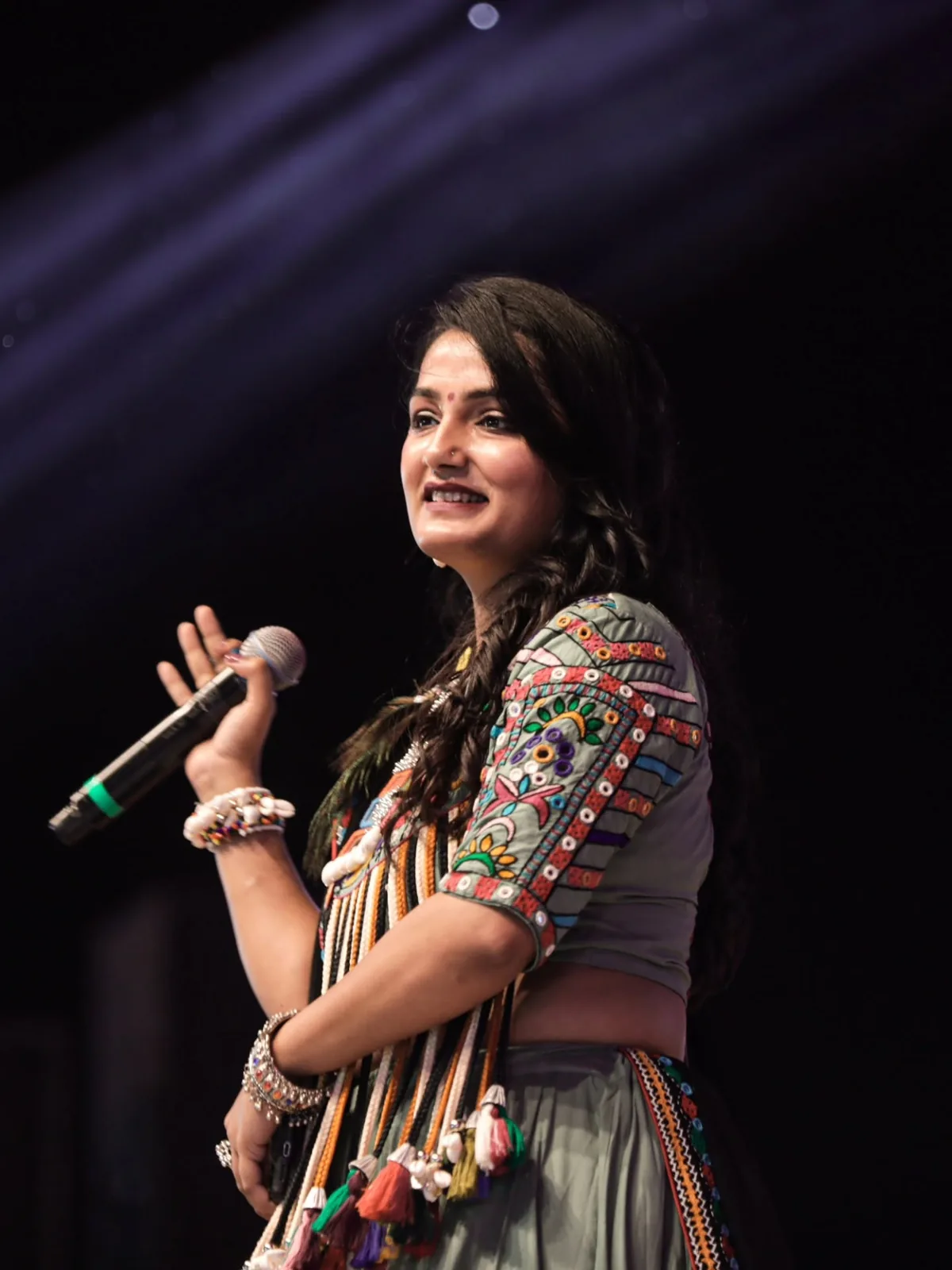 Apexa Pandya Garba night stage performance